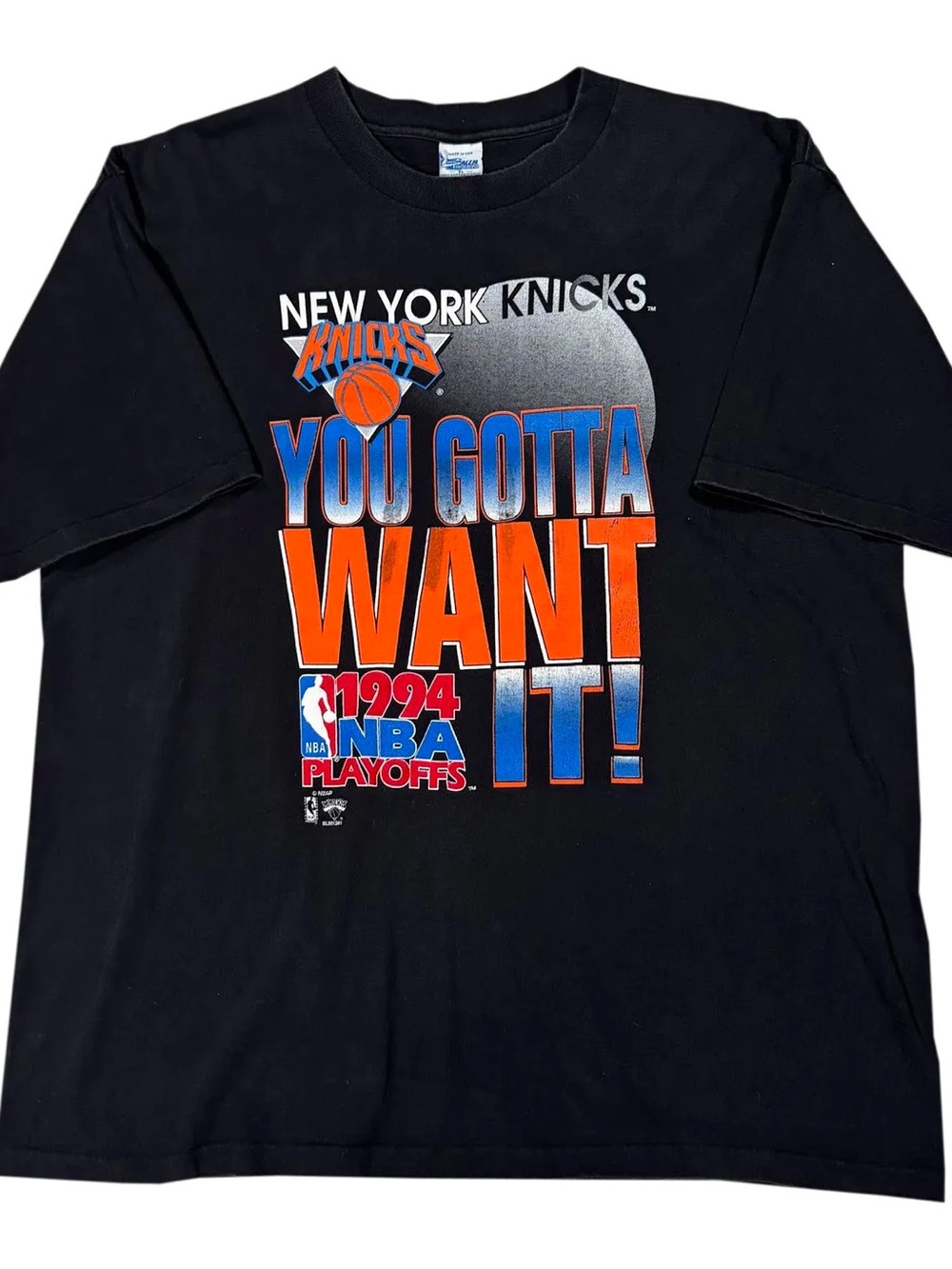 Vintage Salem Sportswear New York Knicks You Gotta Want It! 1994 NBA Playoffs